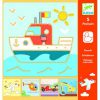 Djeco-Pochoirs- 4 stencil veicoli- Transports & co