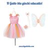 Abito in tulle colorato, fatina Laura -3-4 anni