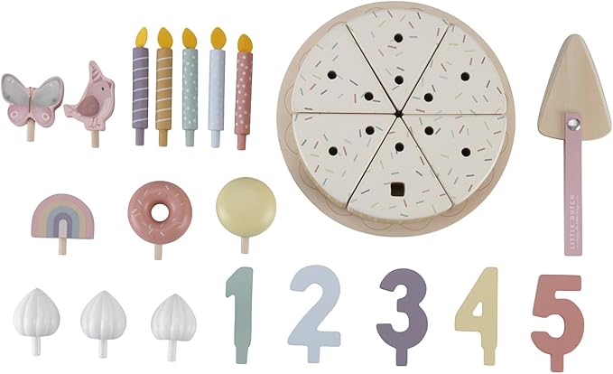 Torta di compleanno in legno con accessori - immagine 3