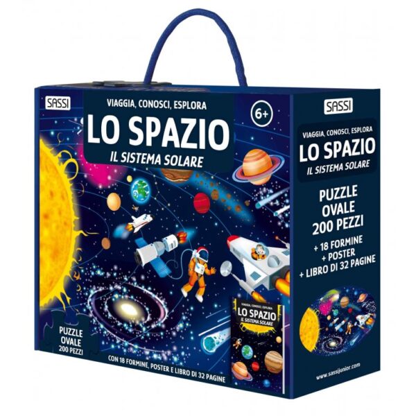 Lo spazio, Viaggia, conosci, esplora. Il sistema solare- Libro+ puzzle +personaggi