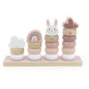 Anelli impilabili rosa - bianco con coniglietti - Label Label - immagine 2