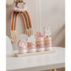 Anelli impilabili rosa - bianco con coniglietti - Label Label - immagine 5