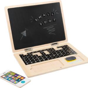 Portatile in legno con lavagna magnetica