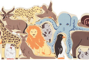 Puzzle animali con lettere alfabeto