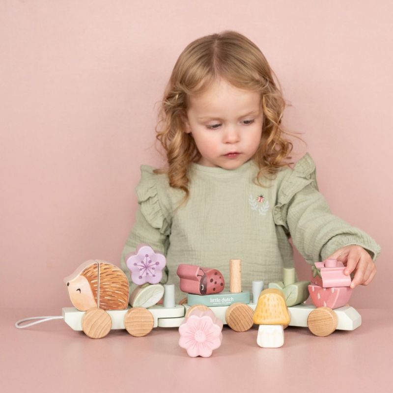 Trenino con costruzioni Amici del bosco - Little dutch - immagine 3