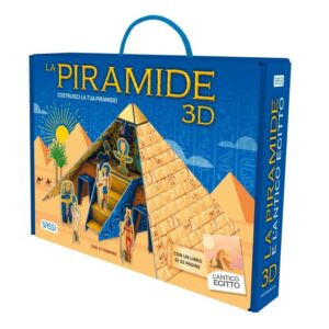 La piramide 3D. L'antico Egitto- Modellino e Libro- Sassi