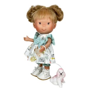 Pippa color menta con cagnolino - Nines d'onil